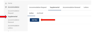 Screenshot of Accommodate website, with "Supplemental" marked.