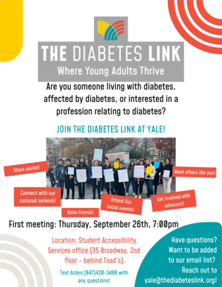 The Diabetes Link first meeting on Thursday, September 26th, 7pm at the SAS Office.