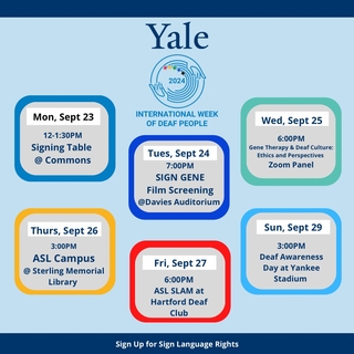 International Week of Deaf People 2024 at Yale